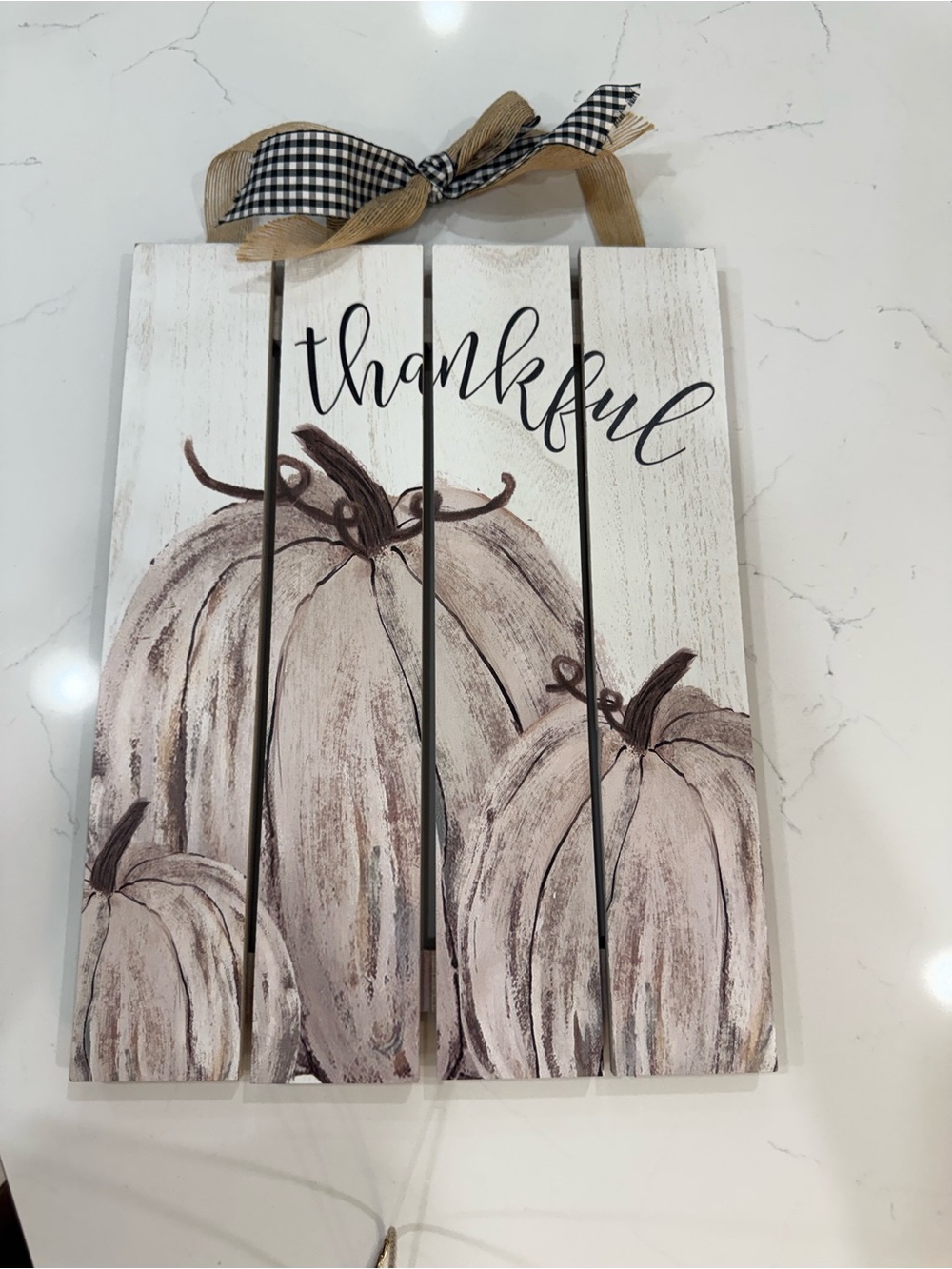 🤎 Rustic “Thankful” Pumpkin Wooden Sign – Fall Home Décor